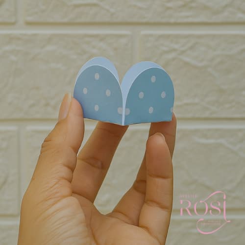 ENVIO IMEDIATO 50 Forminhas 4 Pétalas Poá | Lembrancinhas Festa Aniversário Poá | Decoração de Festa | Azul