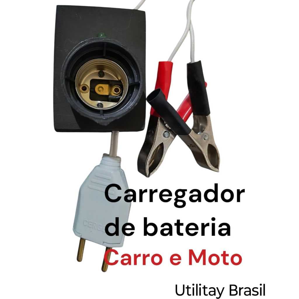 Carregador De Bateria Automotivo Carro E Moto