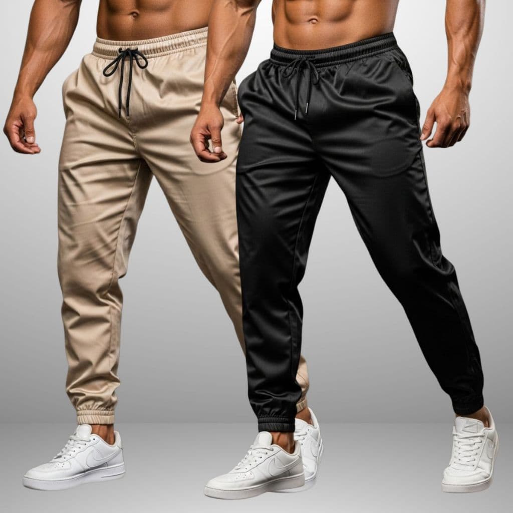 Kit 2 Calças Tactel Jogger Masculina Treino Academia Corrida Dry Fit