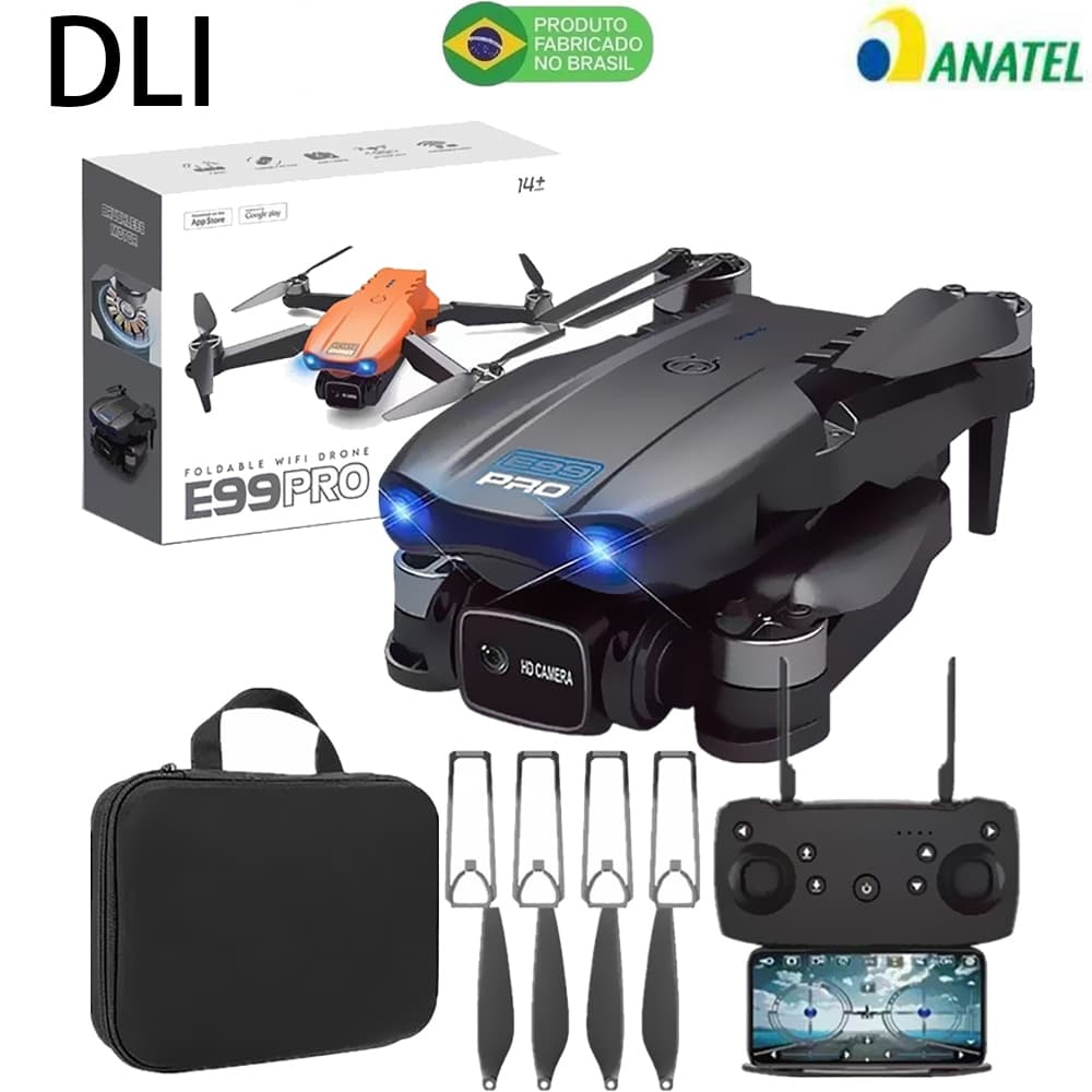DLI Drone 4KHD Dual Câmera k3 E99Pro Profissional Fotografia Aérea Quadricóptero Motor Sem Escova