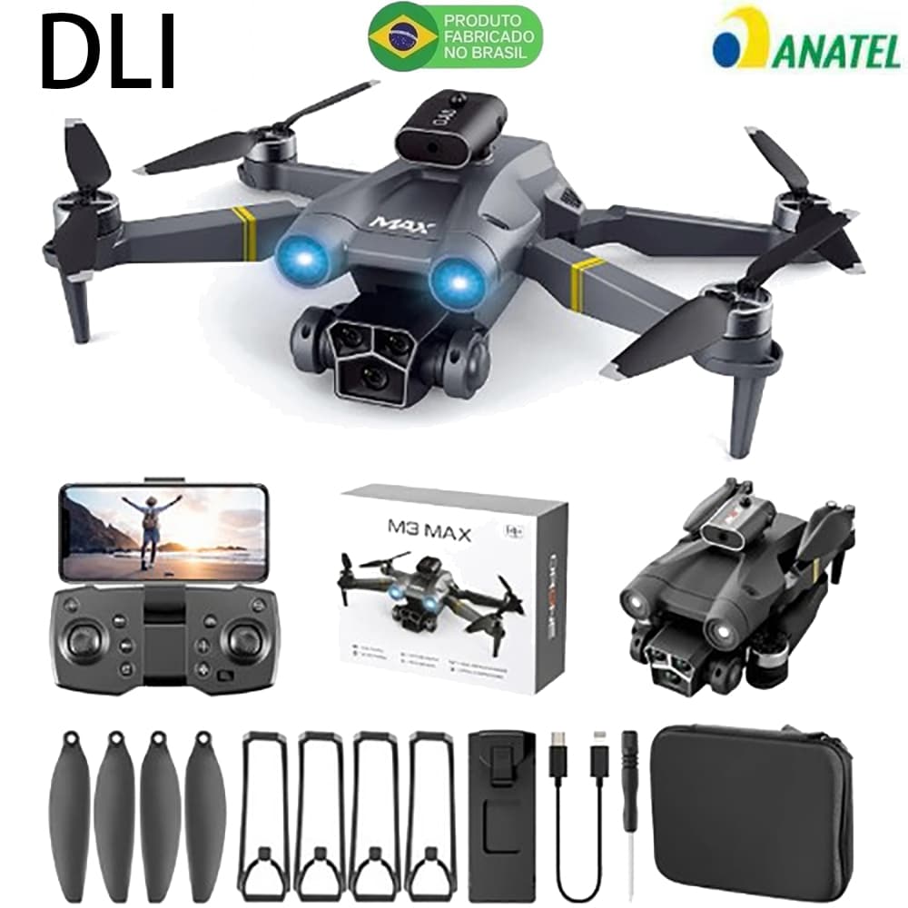 DLI Drone Fpv Com Dual Câmara 8k e Remoto Campismo Aventura Ar livre Filmagem Com Motor Sem Escova