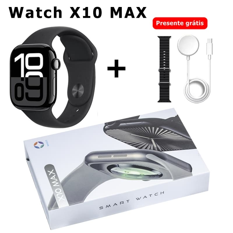 Smartwatch X10 MAX Relogio Inteligente 2.08 polegadas Chamada Bluetooth sports Teste de freqüência cardíaca