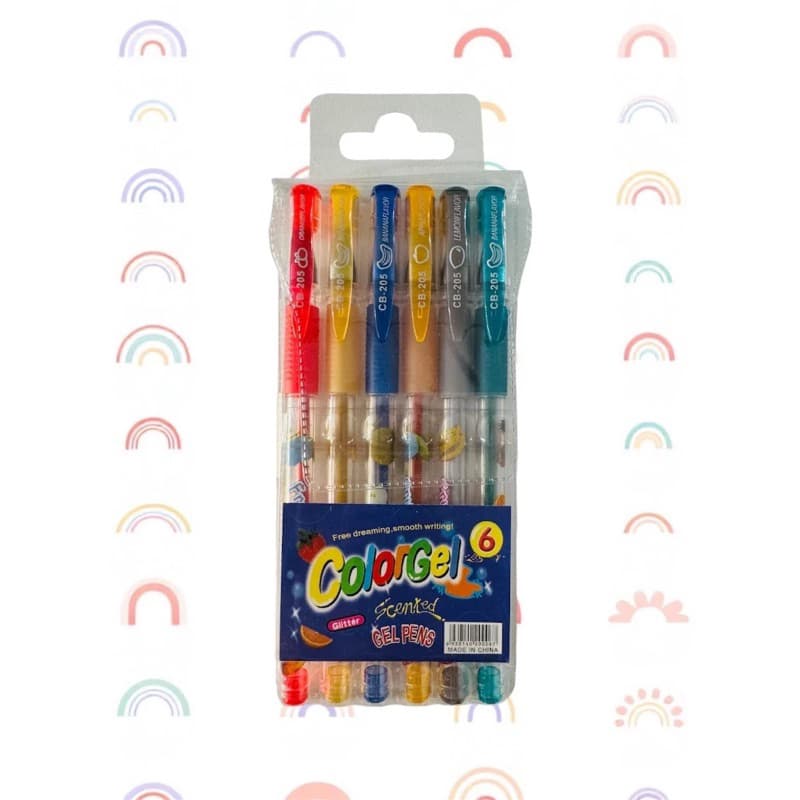 Caneta Canetinha ColorGel Com Glitter Diversas Cores