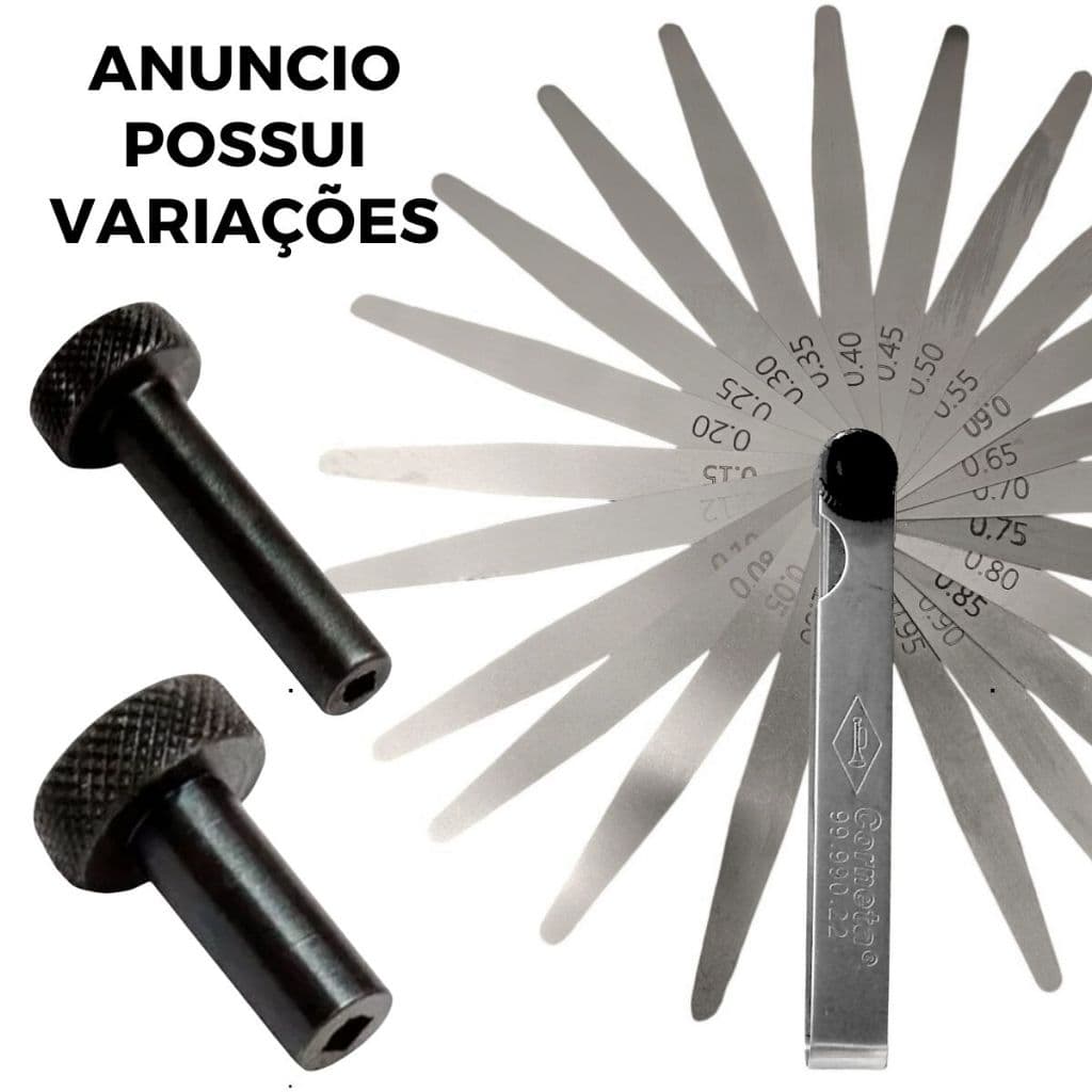 Calibre Folga Regulagem Valvula 22 Laminas Ou Regulador Curto Ou Longo Ou Calibre 22 C/ Reguladores