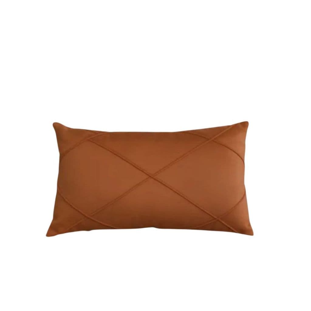 Capa Almofada Baguete Retangular Suede Drapeada 45x30cm