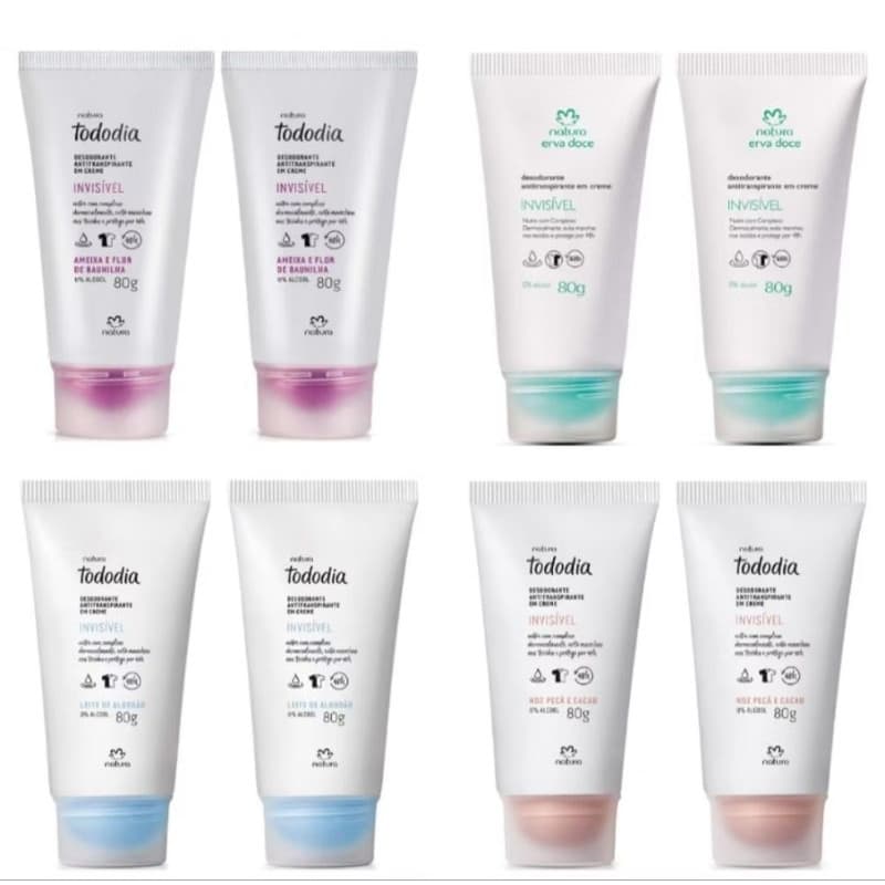 kit Com 2 Desodorante Antitranspirante em Creme Natura