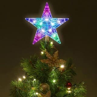 Ponteira Estrela de Árvore de Natal com LED – 15cm – Luz Colorida – Altomex AL-5982 - Dragão