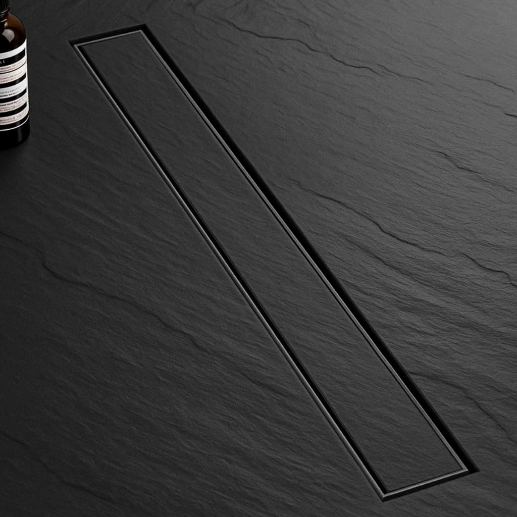 Ralo Linear Oculto Invisível 5x50 cm Piso Porcelanato Sifonado Caixa Coletora Banheiro Piscina Box