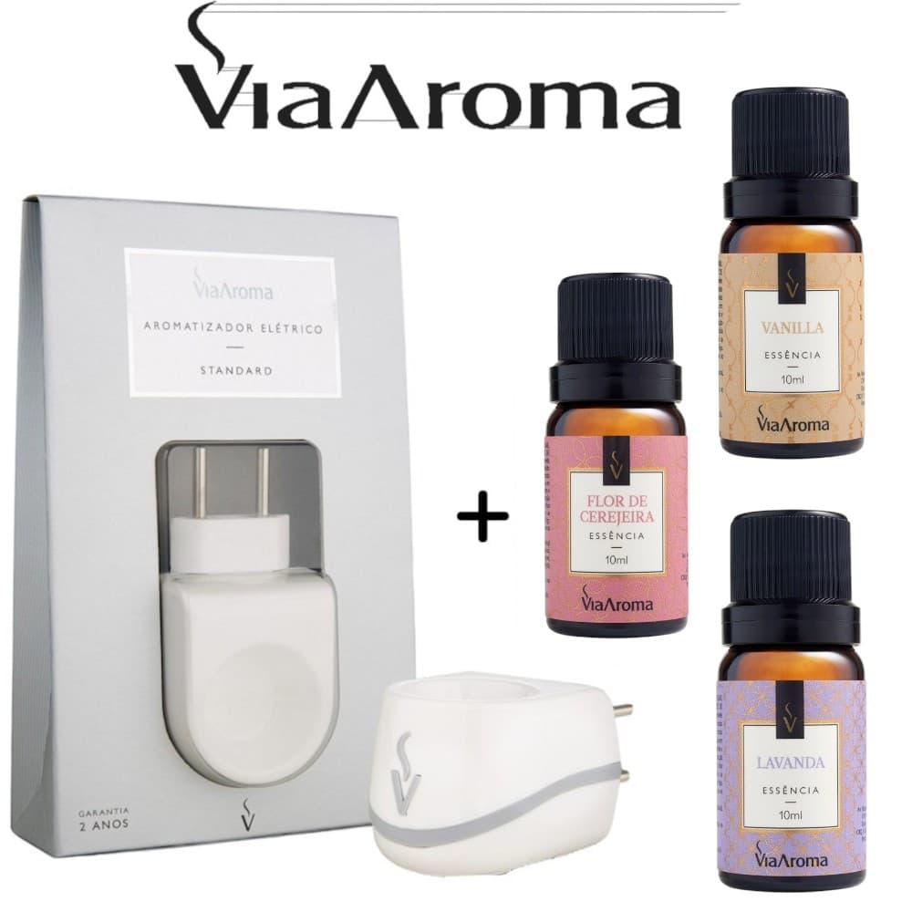 Difusor Aromatizador Elétrico  Standard Via Aroma Com Essência Bivolt Difusor Aromaterapia