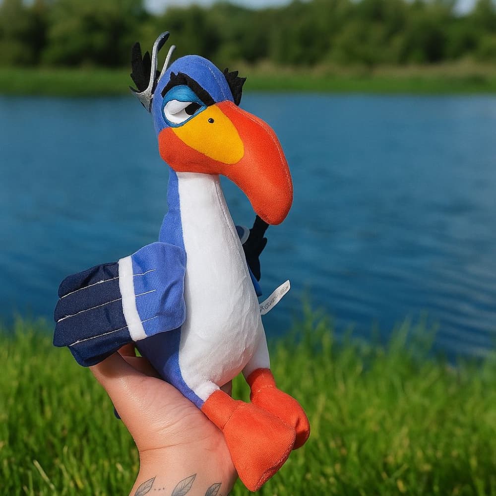 Pelúcia Pássaro Azul Brinquedo Fofo Presente