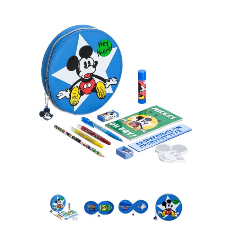 Estojo Disney Mickey Mouse com Kit Escolar Completo