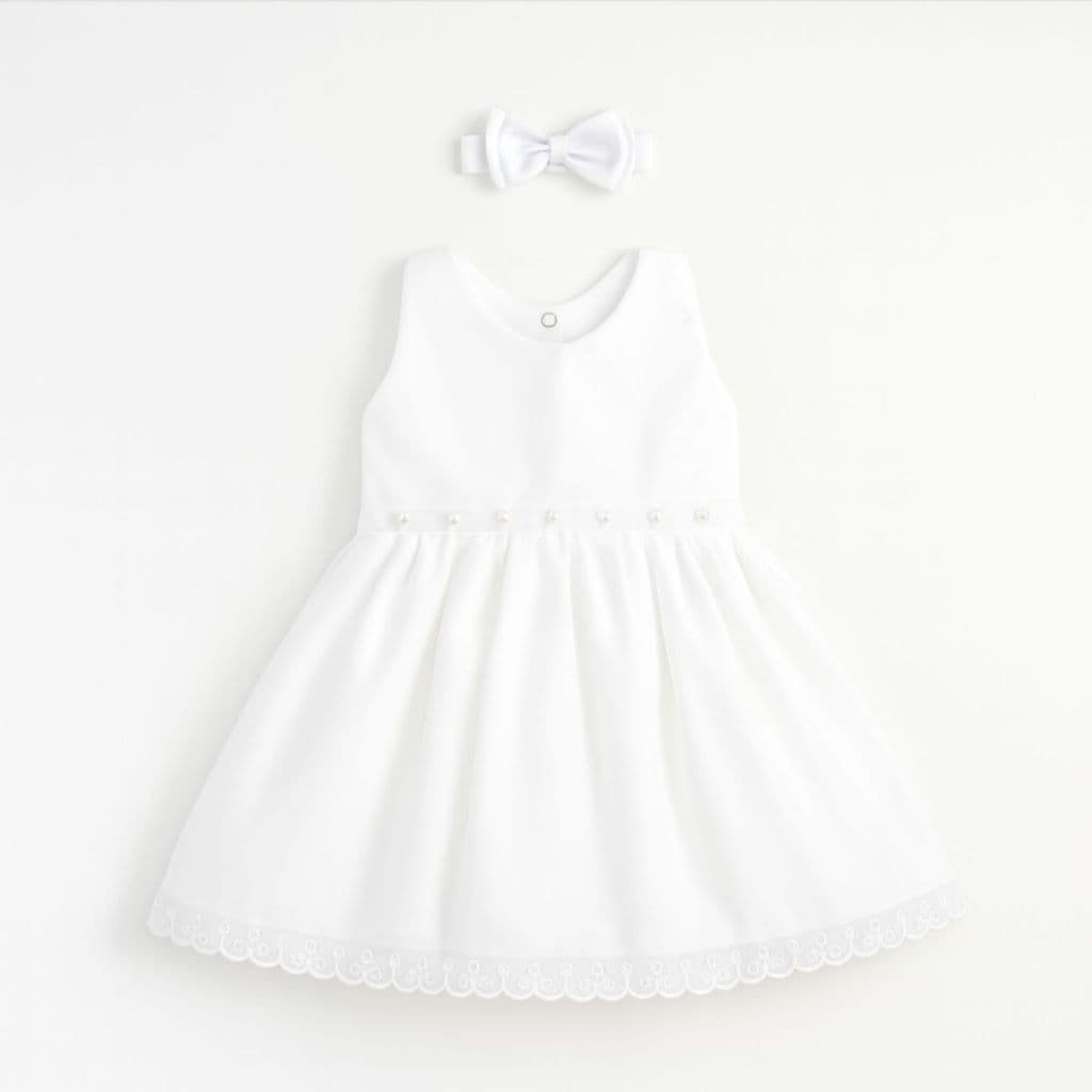 Vestido Infantil Batizado Festa Menina 0 a 3 Anos Luxo Gabi