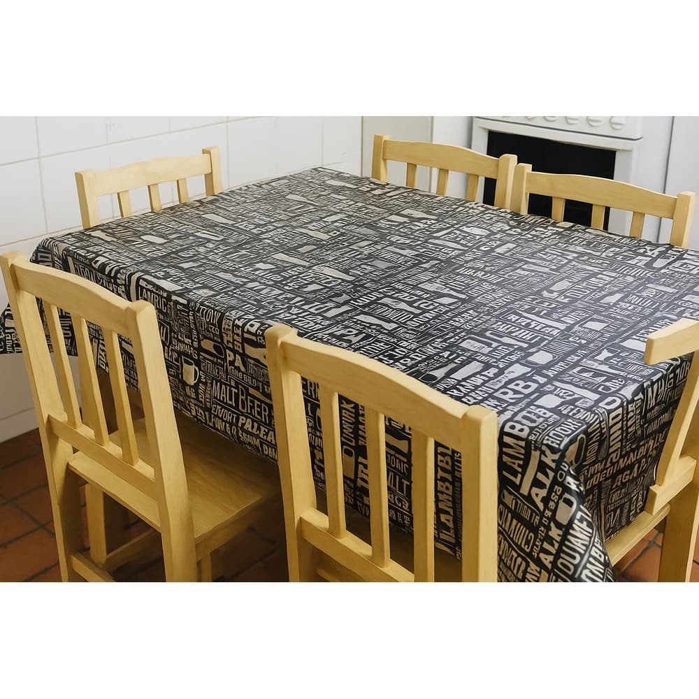 Toalha de Plástico de Mesa Térmica e impermeável, para mesas, por Metro, 4,6,8,10 cadeiras - Pvc