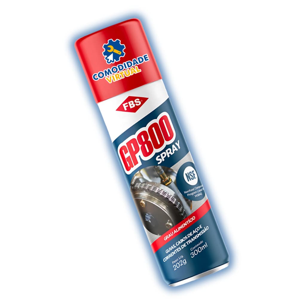 Óleo Lubrificante Sintético Atóxico Alimenticio - GP 800 SPRAY 300ML
