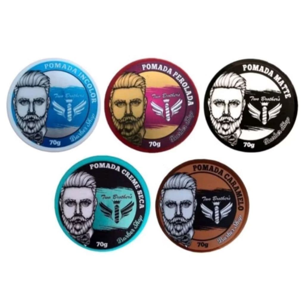 Pomada Modeladora  two Brothers -70g - Ceras - Incolor/Perolada/Matte/Creme Seca/Caramelo - ENVIO IMEDIATO - 5 unidades