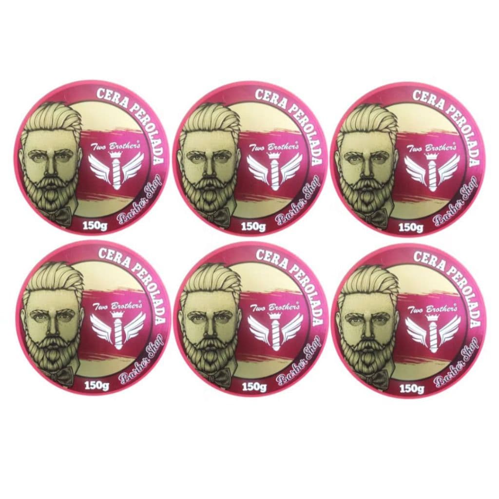 Cera/Pomada Modeladora Perolada Two Brothers 150g - Cada - Efeito Brilho - 6 Unidades