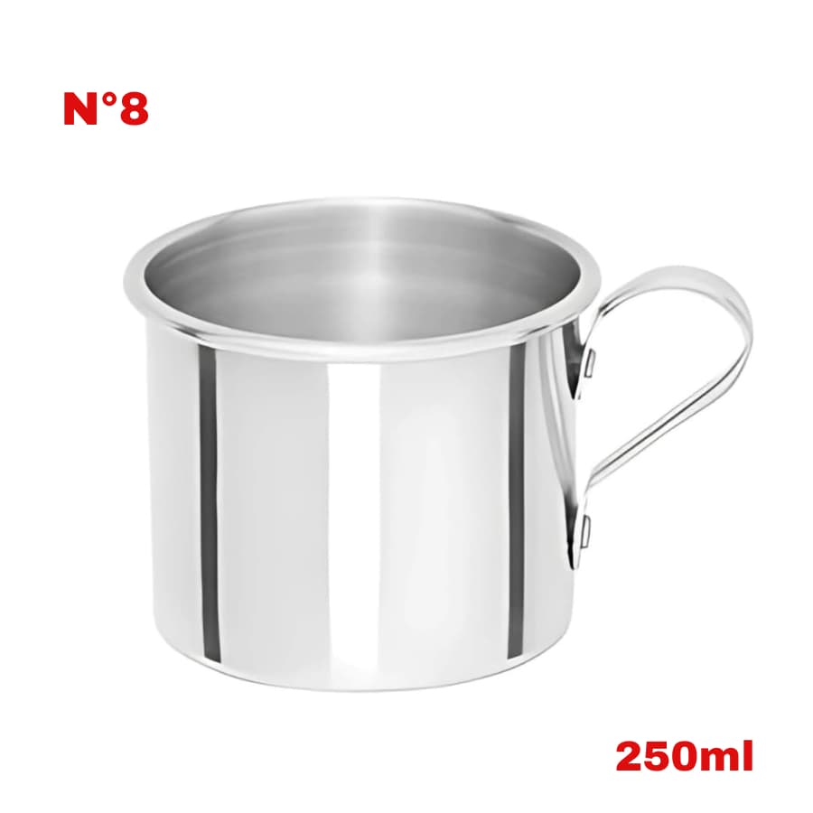 Caneca Alumínio Com Alça N°8 Capacidade 250ml