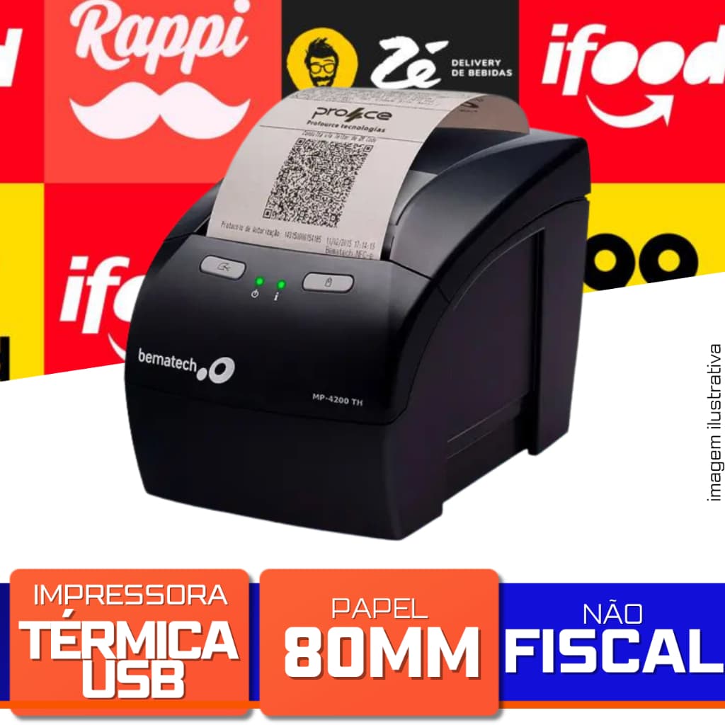 Impressora de cupom Bematech MP-4200 TH USB - Não Fiscal usado
