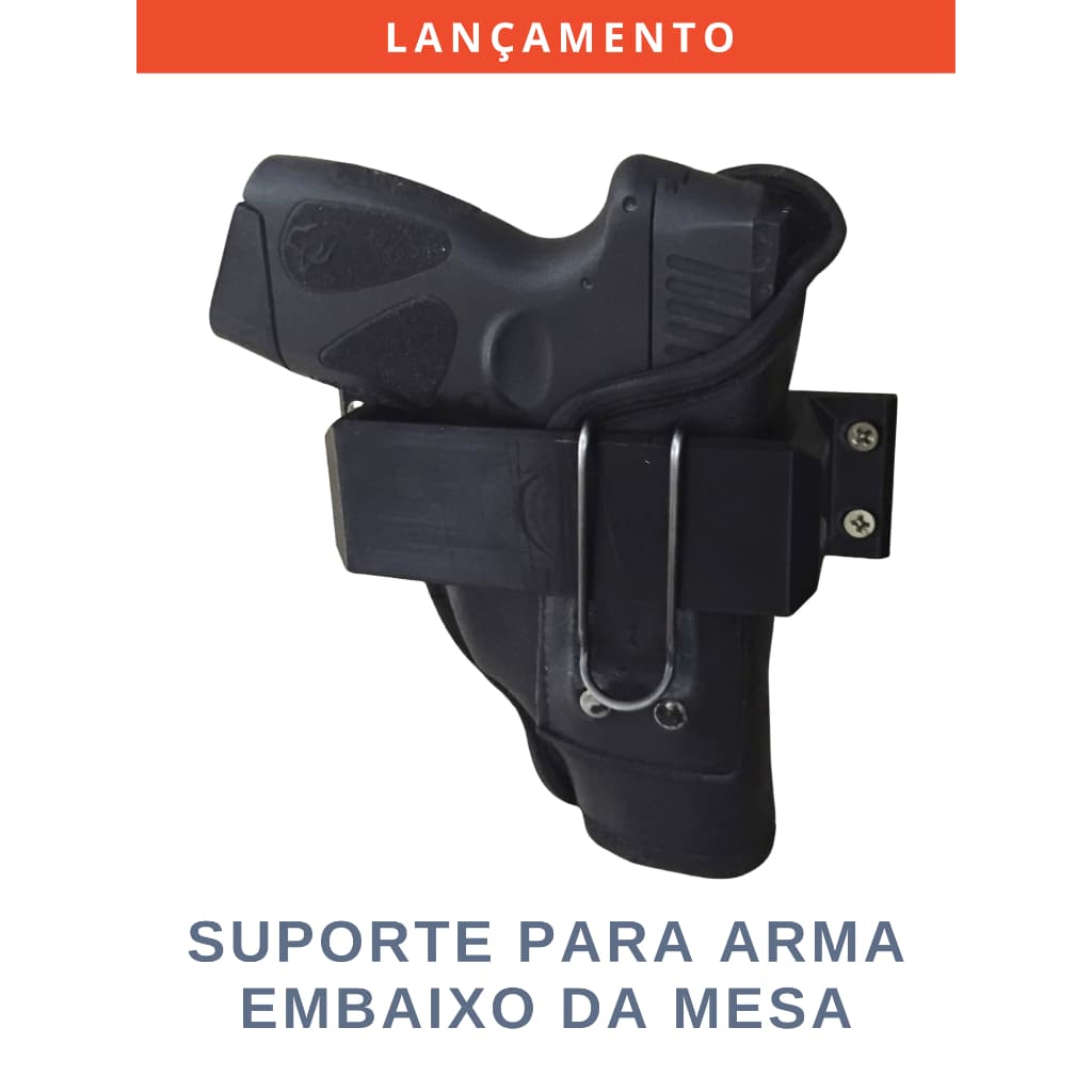 Suporte para arma embaixo da mesa - Suporte para Arma Oculto – Montagem em Mesa
