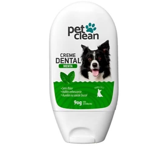 Creme Dental Higiene Bucal para Cães e Gatos Menta 90g Pet Clean
