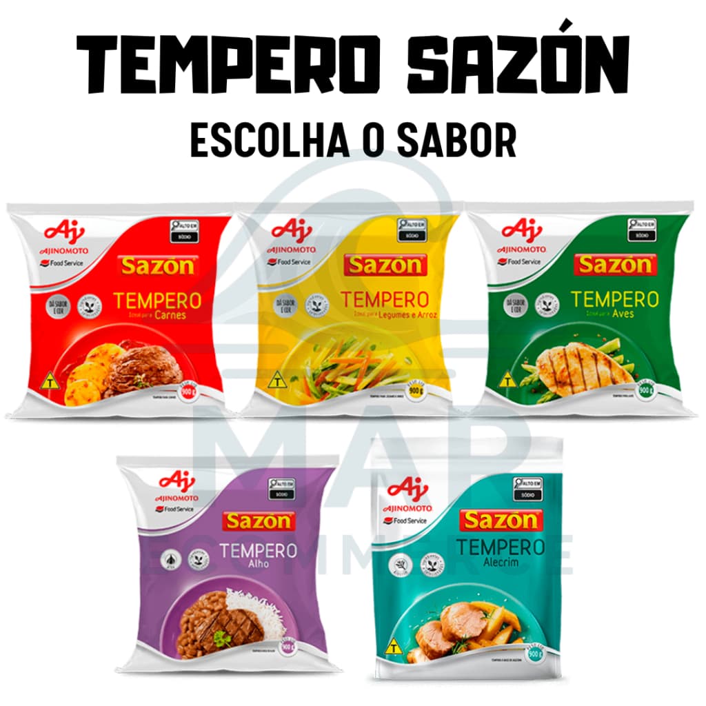 Tempero Em Pó Sazón Profissional 900g Ajinomoto Food Service - Escolha o Sabor