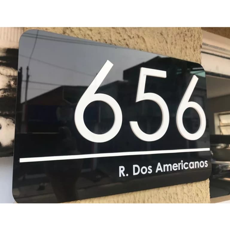 Placa Residencial Personalizada Feita Acrílico 30x50cm (Casa, Residencia, Decoração)