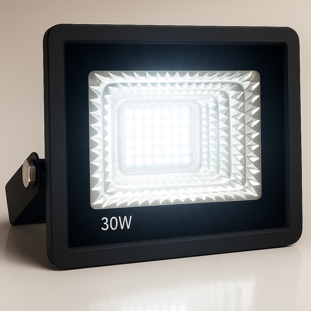 Refletor Led 30w  Branco Frio a Prova D'agua com Sensor De Presença Fachada Segurança residencial