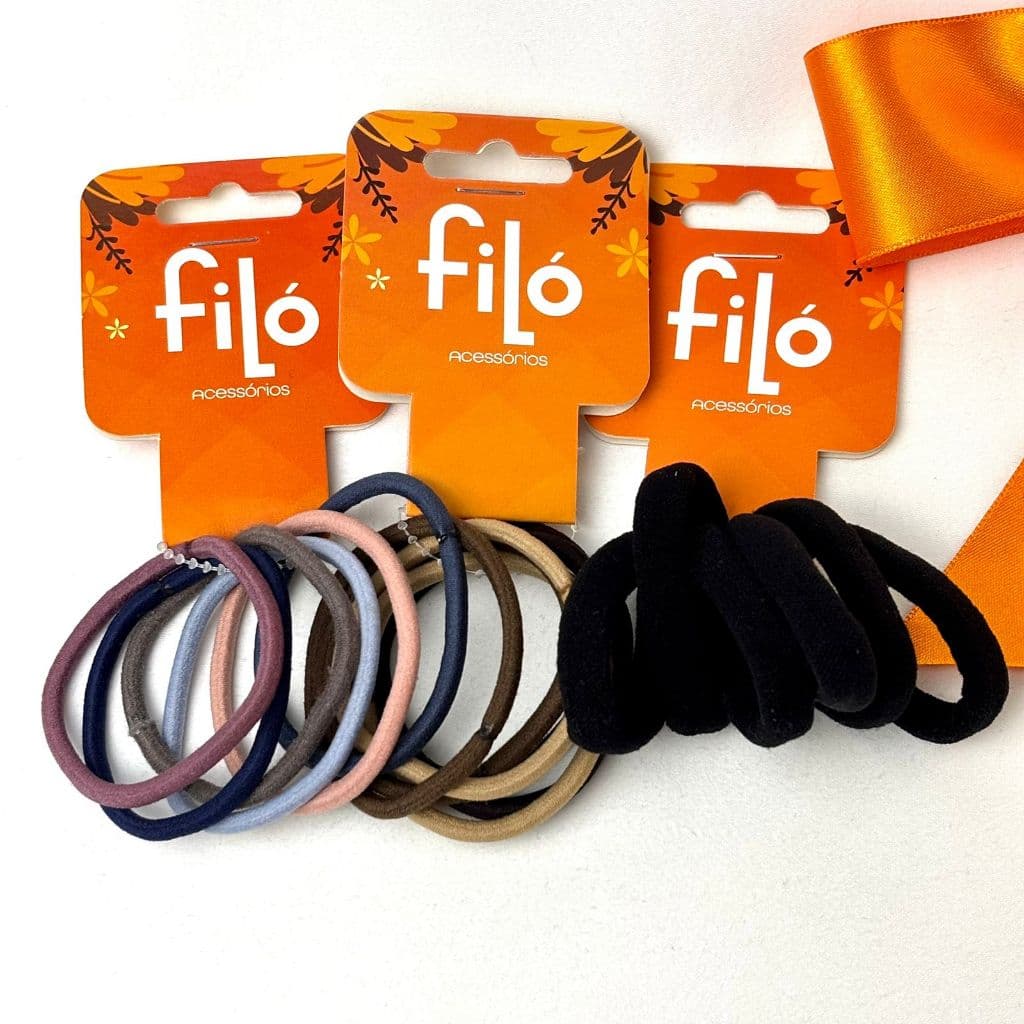Kit 6 Elásticos de Cabelo Coloridos