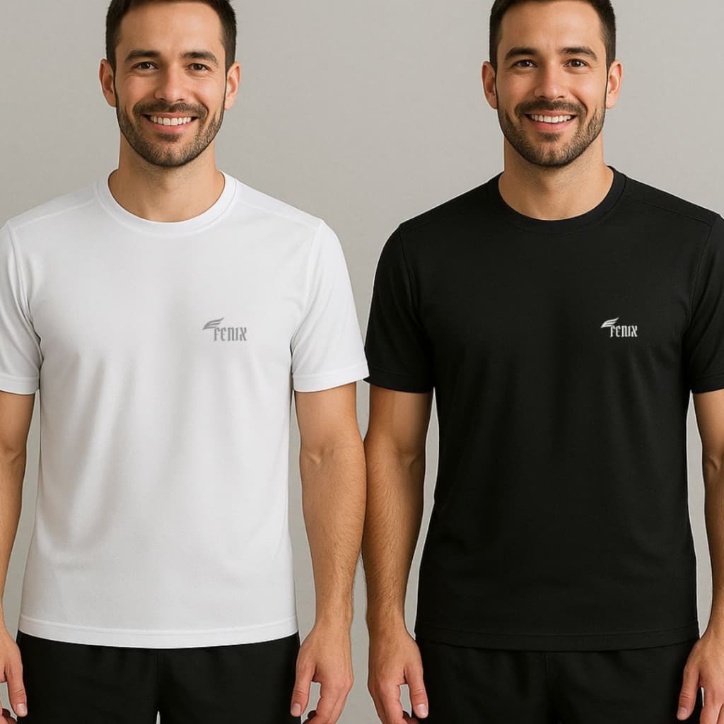 KIT 2 CAMISETAS DRY FIT - Camisetas  Academia Treino Musculação Tecido  Leve