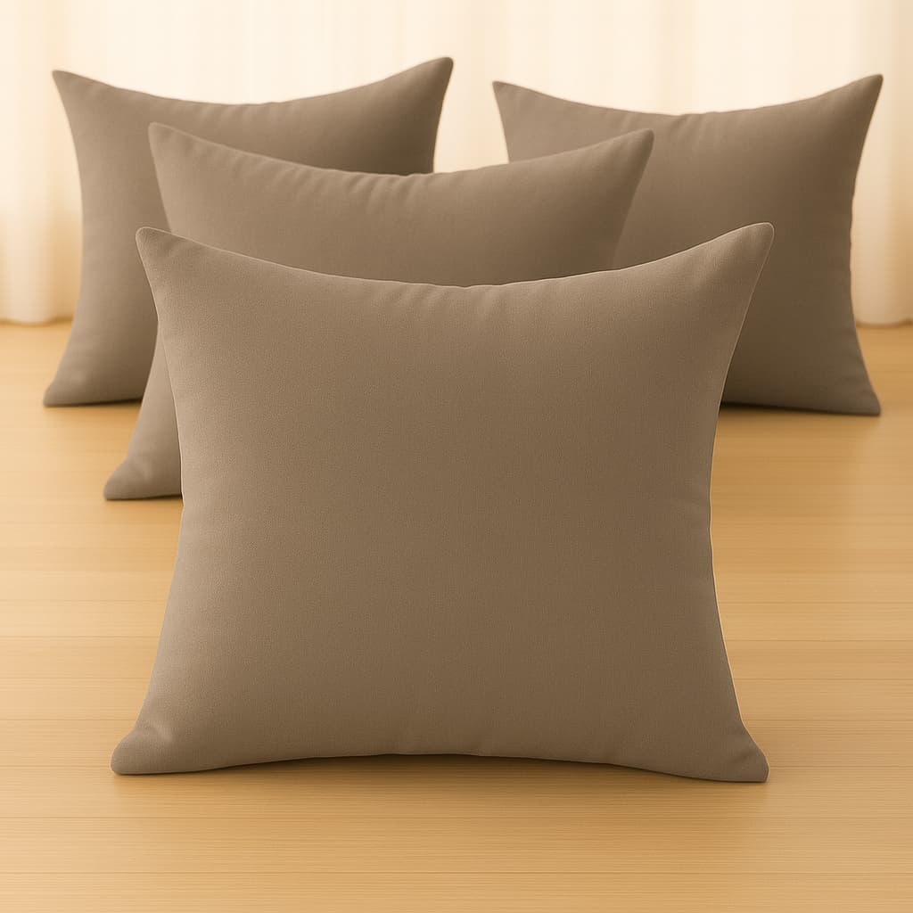 Kit com 4 Capas de Almofada 42x42cm Suede com Enchimento – Sofá Sala Quarto Decorativo
