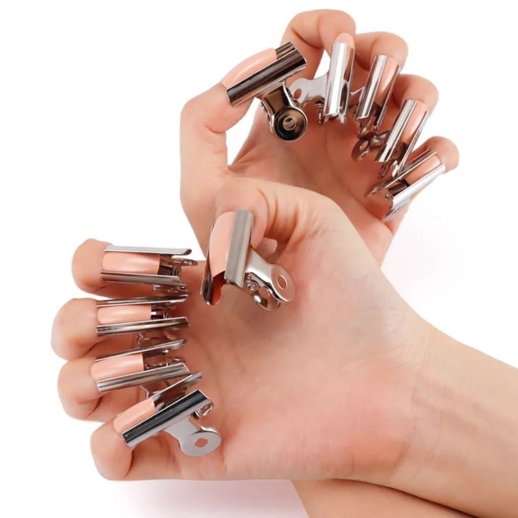 Kit 12 Presilhas Curvatura C Unhas De Gel Fibra Acrygel 32mm