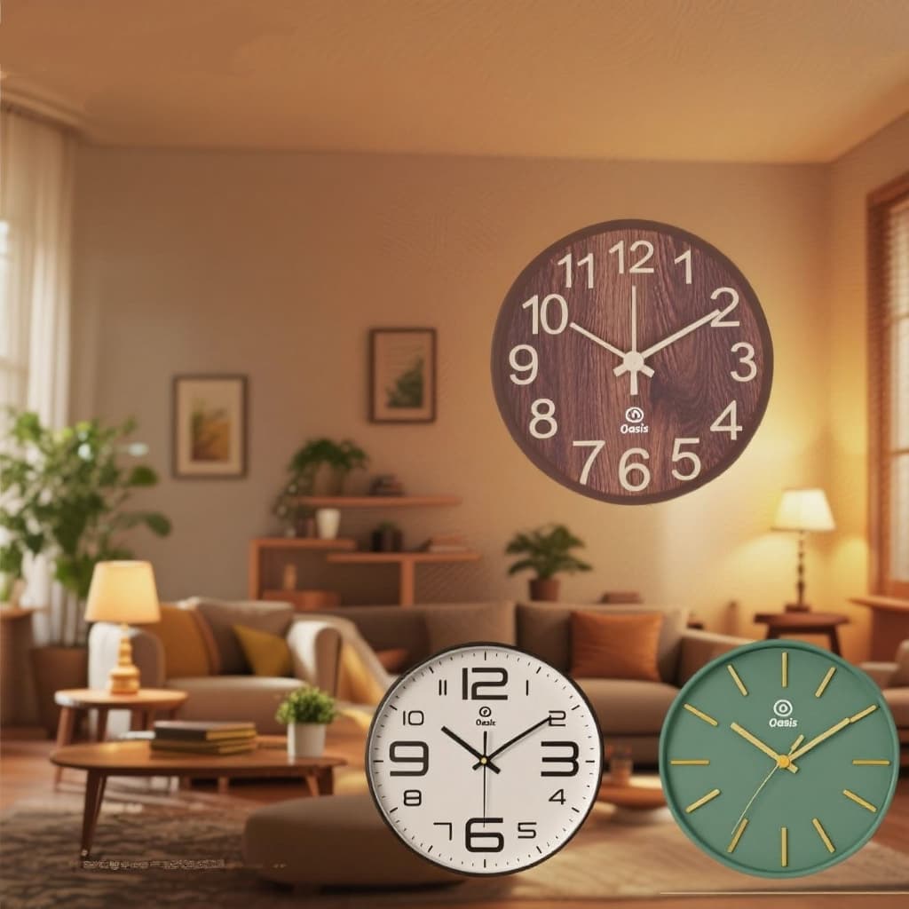 Relógio De Parede Moderno Elegante Para Casa Escritório Analógico Decorativo Números Grandes Bonito
