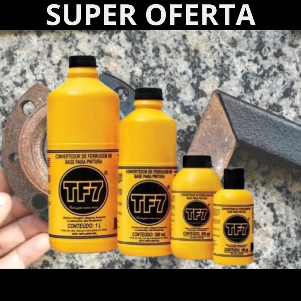 Convertedor de FE R R U G E M TF7 Fundo Pintura automativa 100ml 200ml 500ml 1 Litro