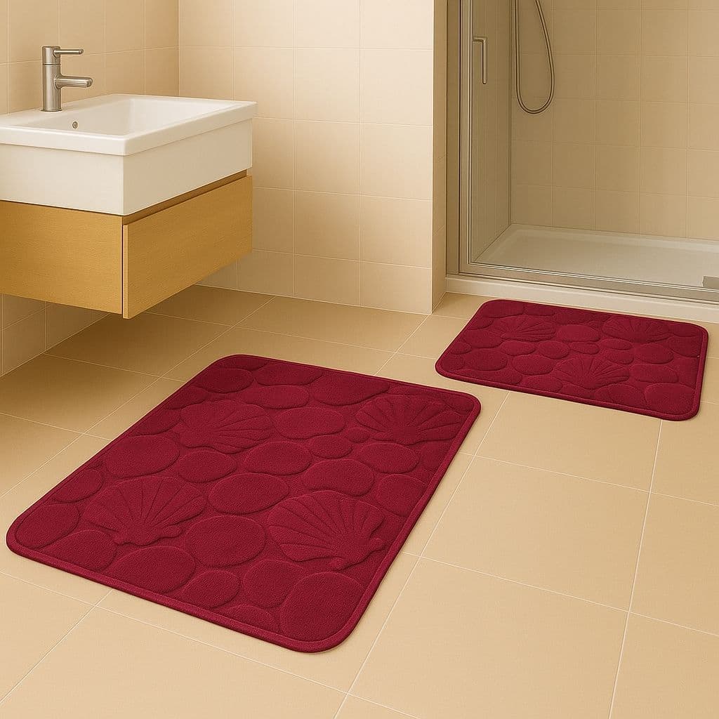 Kit Tapete Banheiro Soft Antiderrapante para , Sala e Quarto - Lisas & Estampadas Sortidas