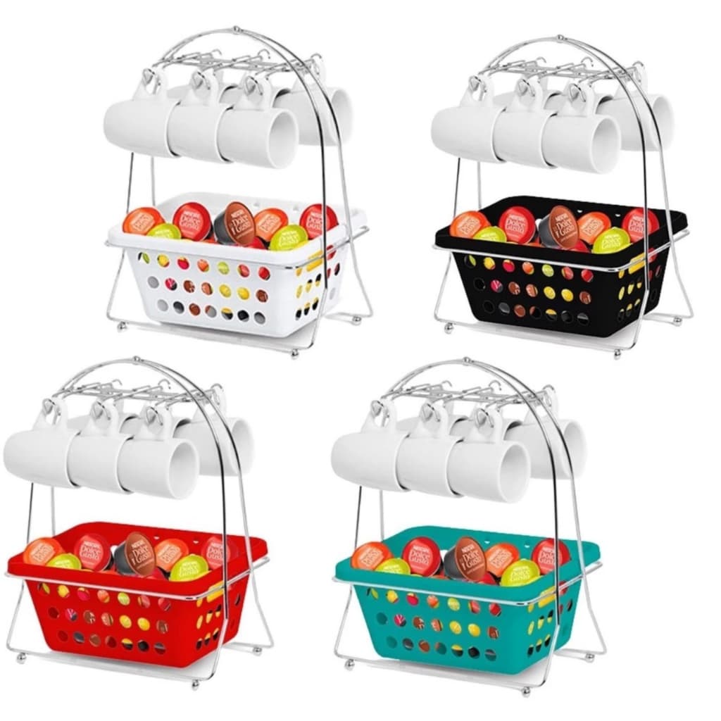 Suporte Porta Xícara E Organizador de Capsulas Café Expresso