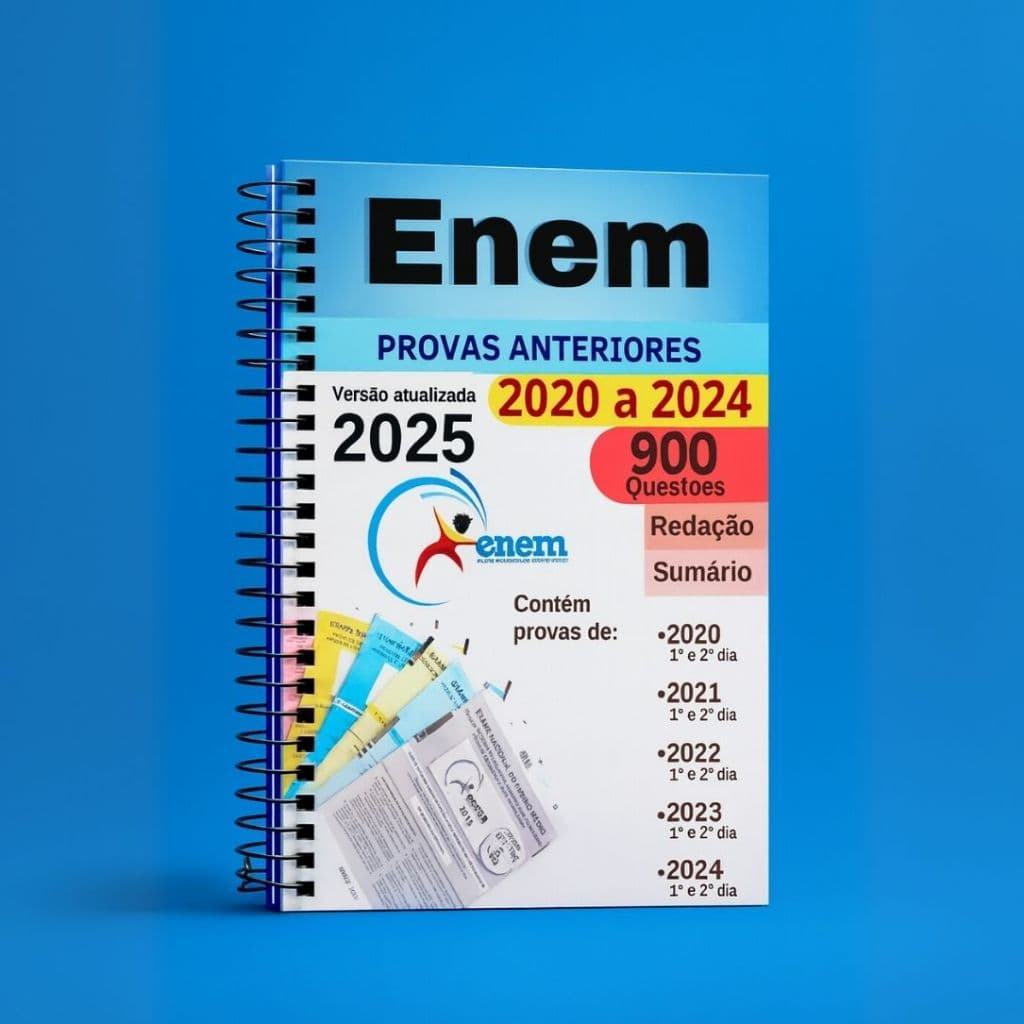 Apostila Enem 2025  Caderno com 5 anos de provas 900 Questões