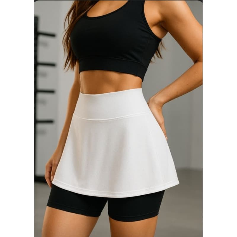 kit com 2 saias de treino feminina saia tapa bumbum saia fitness 100% algodão