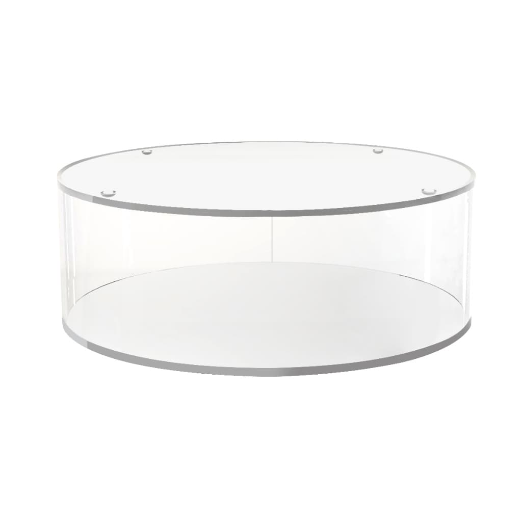 Bolo Fake Acrílico Cristal 25cm Redondo Para Decoração de Festas, Casamentos e Buffet