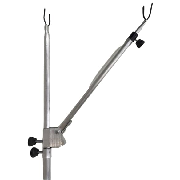 SUPORTE DE ALUMINIO PESCARIA DE BATIDA/ TILAPEIRO/ REGULAGEM DE ANGULO E ALTURA