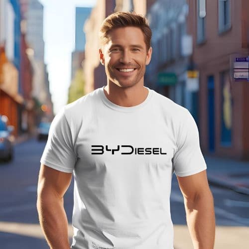 Camiseta Básica Masculina Preta e Branca Camisa Estampa Carro Camiseta de Carro