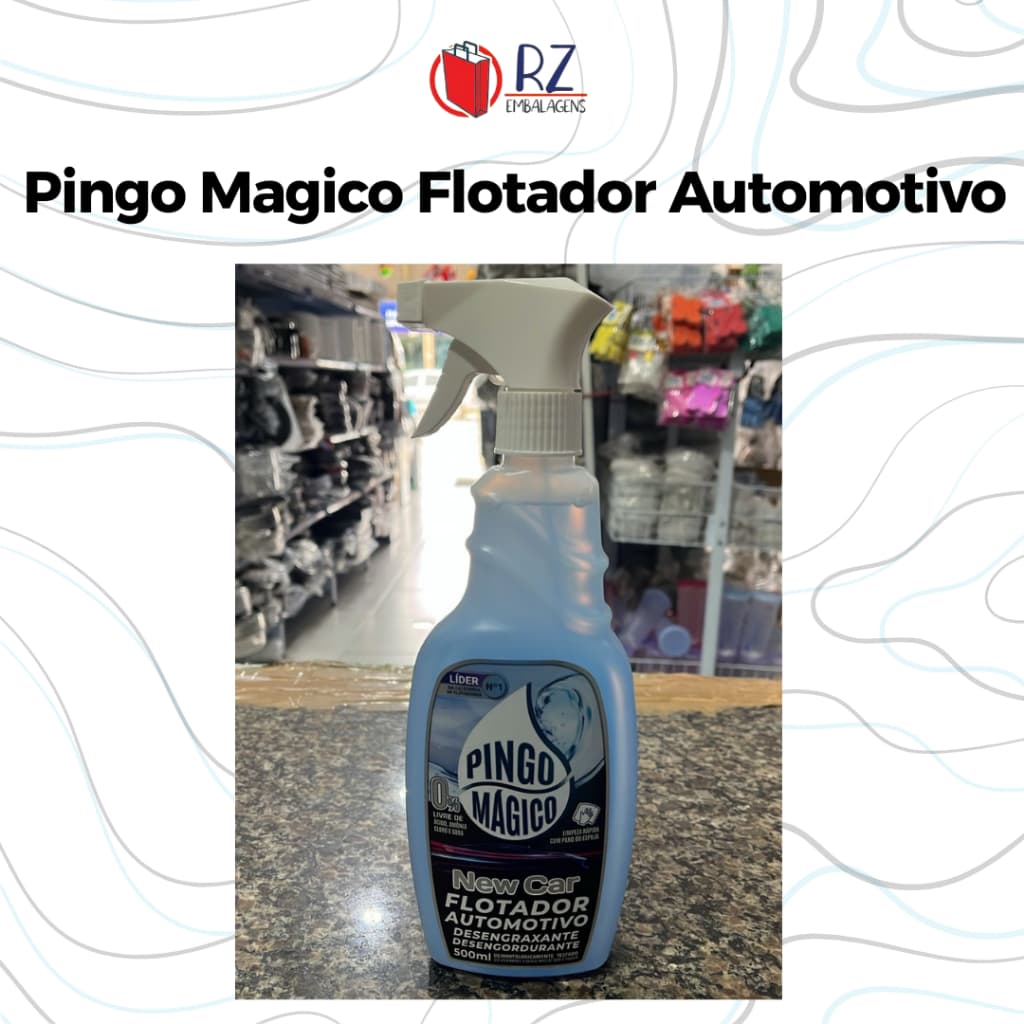 Pingo Magico Flotador Automotivo New Car Desengraxante 500 ml - PINGO MÁGICO - AJA QUÍMICA