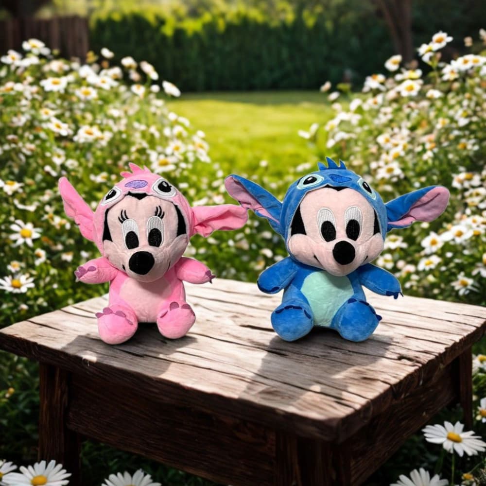 Pelúcia Menino Menina Fofo Presente Infantil Lembrancinha Decoração Mickey Minnie