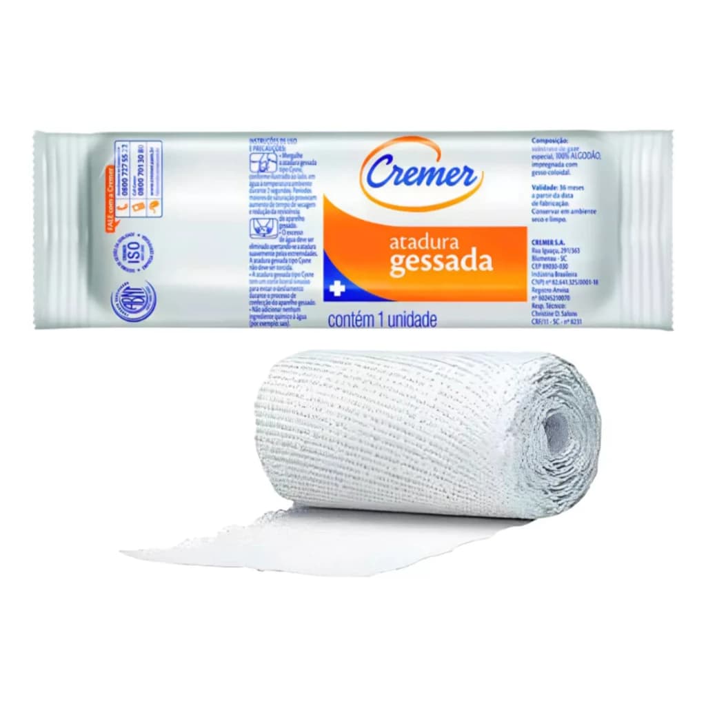 Atadura Gessada Cremer Cysne Gessoterapia Caixa Com 10 Rolos