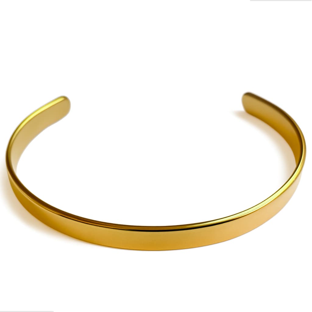 Pulseira Bracelete Em Aço Titânio Não Enferruja - Ajustável