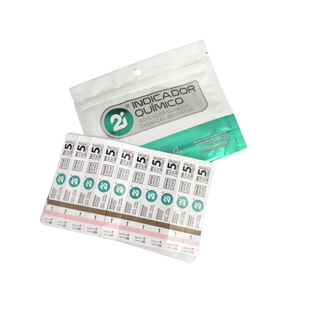 Indicador Químico Integrador Classe 5 Para Esterilização a Vapor - Caixa com 25 Testes - 2i