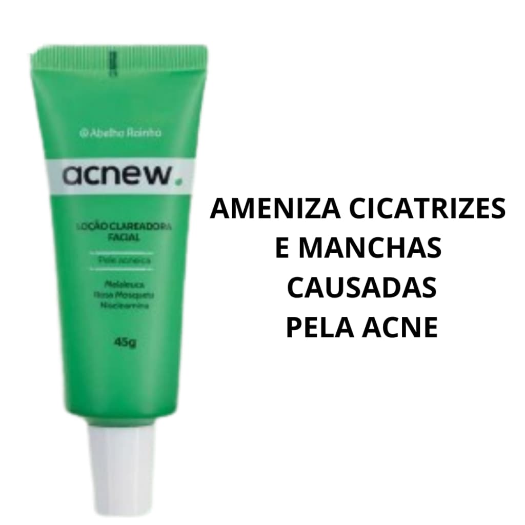Loção Clareadora para peles com acne 45g Abelha Rainha acnew