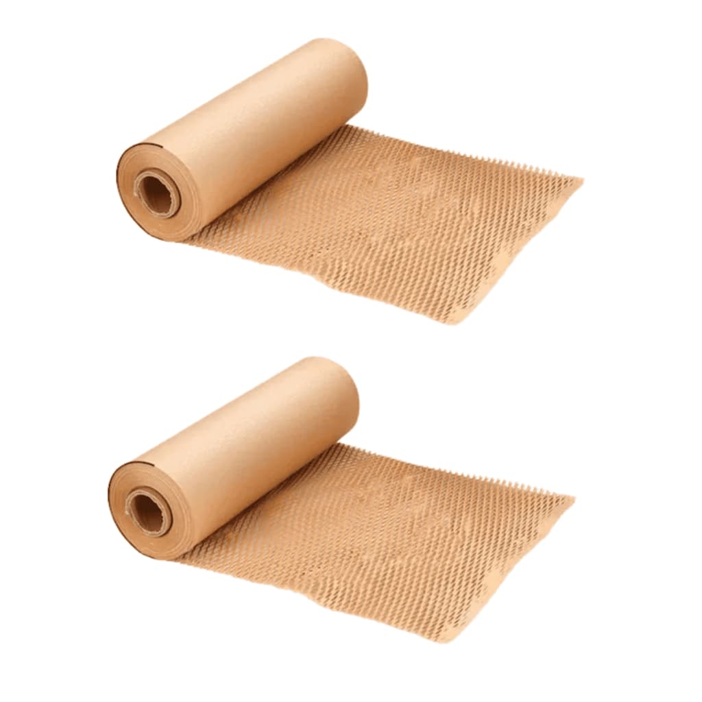 2 Bobinas Colmeia Kraft 30cm x 50m – Embalagem Sustentável