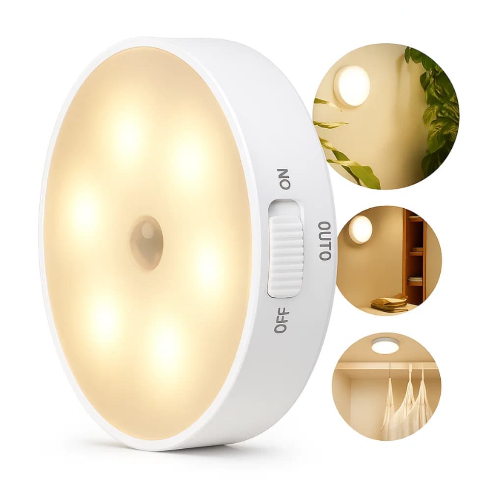 Luminária Recarregável com Sensor de Movimento  Lívon