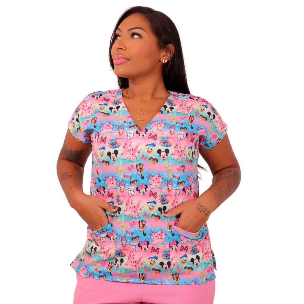 Scrub Conjunto Pijama Cirúrgico/Hospitalar (TURMA MINNIE ref:68 )Conforto, Qualidade e Durabilidade