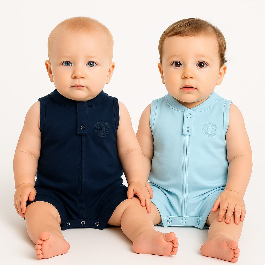 Kit 2 Macacão Infantil Bebê Menino Básico Super Confortável e Leve Lançamento